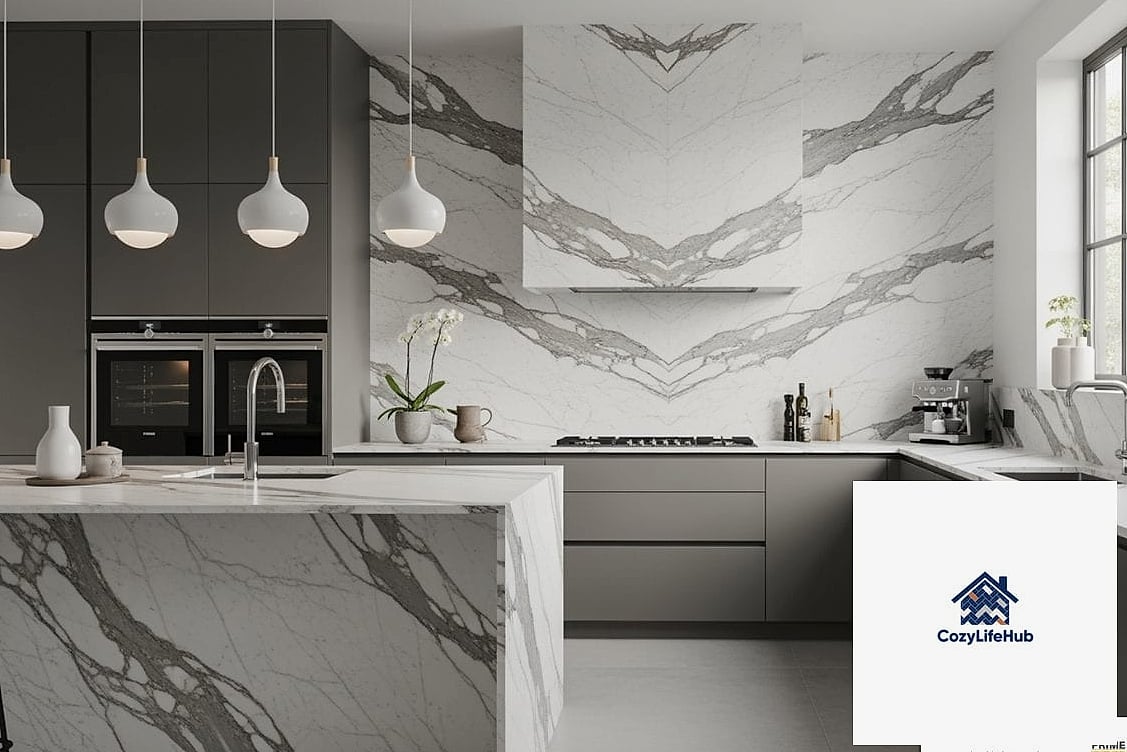 Full Height Slab Backsplash
