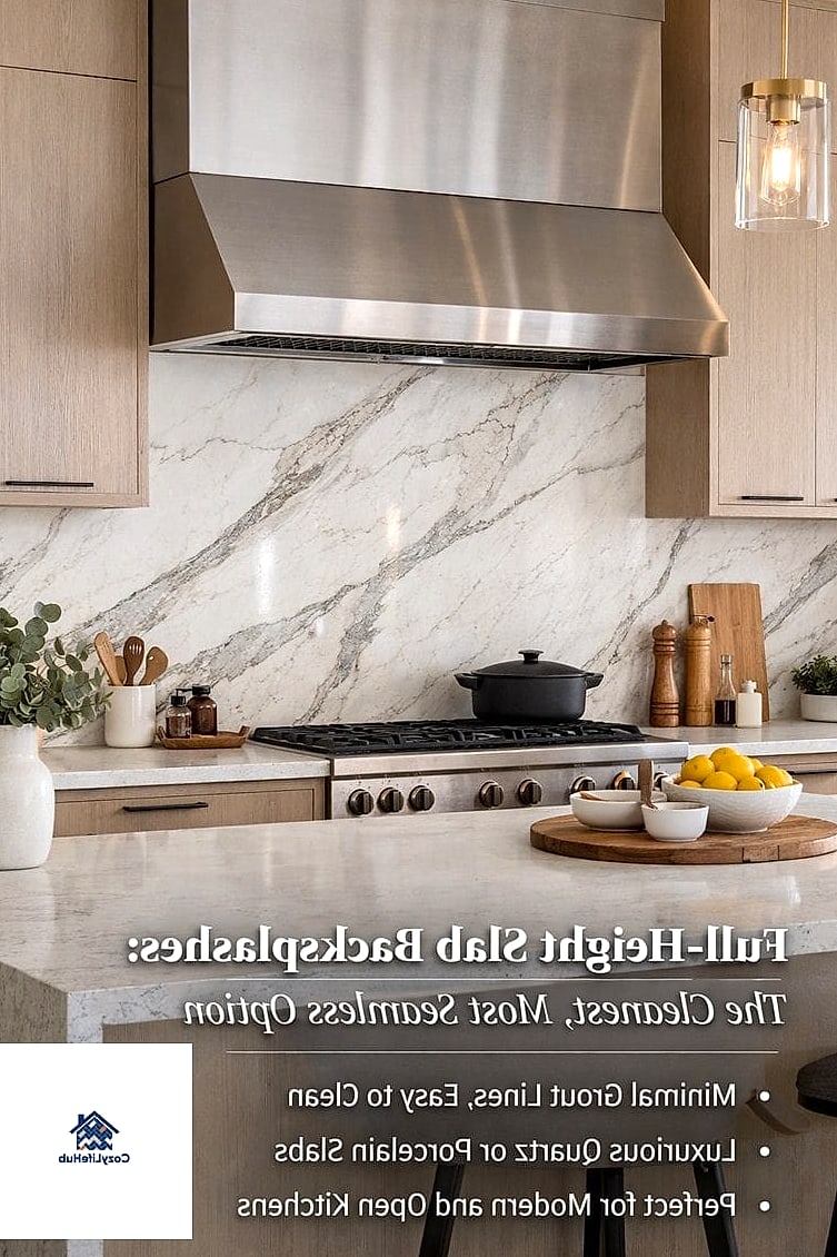 27 Modern Backsplash Ideas That Will Transform Your Space 4 Full-Height Slab Backsplash