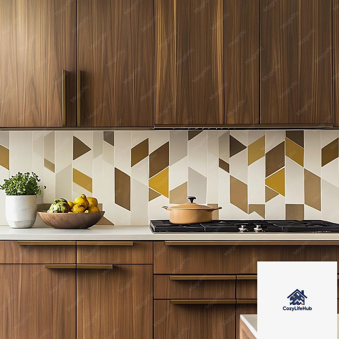 30 Backsplash for Modern Cabinets Ideas to Inspire Your Next Renovation 30 Geometric Encaustic Tile