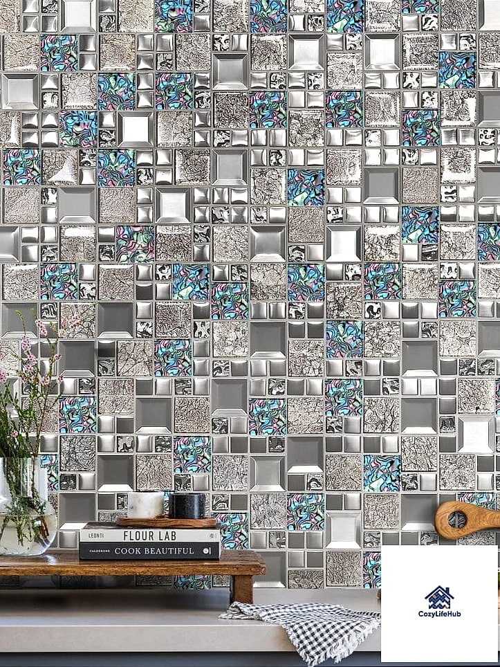Glass and Metal Mosaic Blend