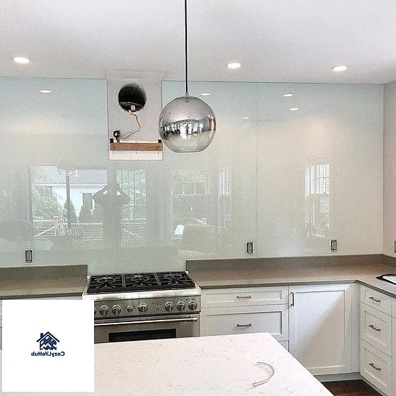 Glossy Glass Tile Backsplash