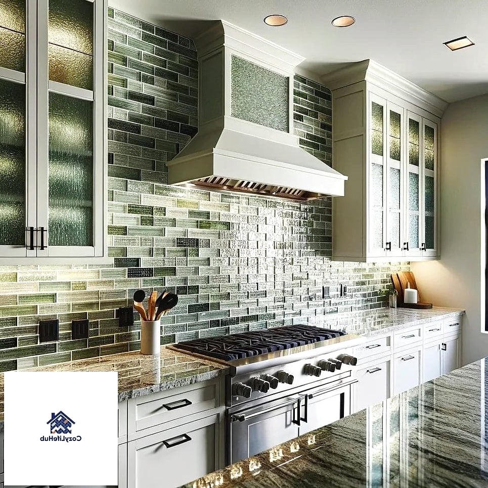 25 Backsplash for Granite Countertops Ideas That Will Change How You See Your Home 20 Glossy Tile to Brighten a Dark Kitchen