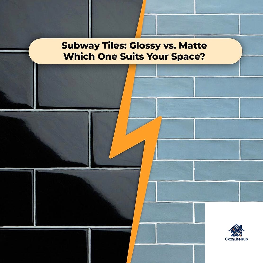 15 Glossy or Matte Subway Tile Ideas That Maximize Style and Function 15 Glossy Two-Tone Subway Tile for a Retro-Inspired Kitchen
