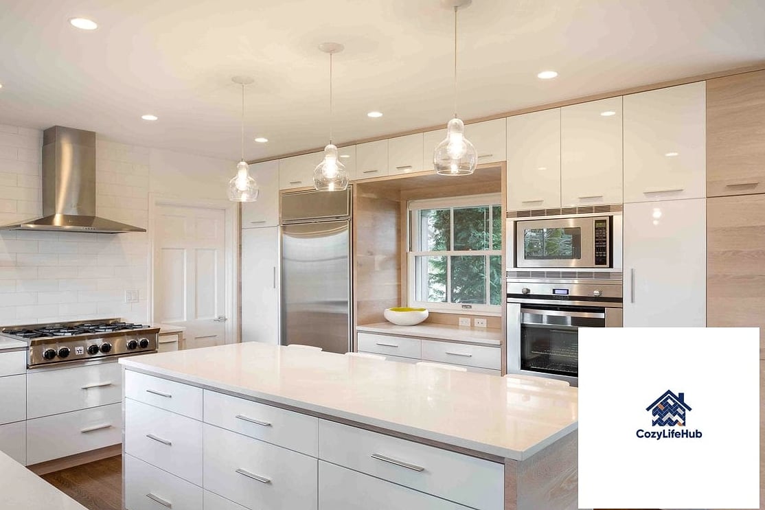 Glossy White Lacquer Cabinets