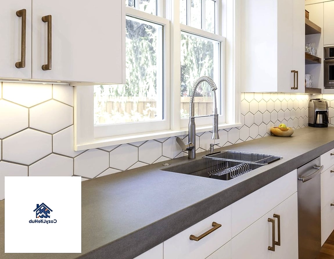 Gray Concrete-Look Countertops
