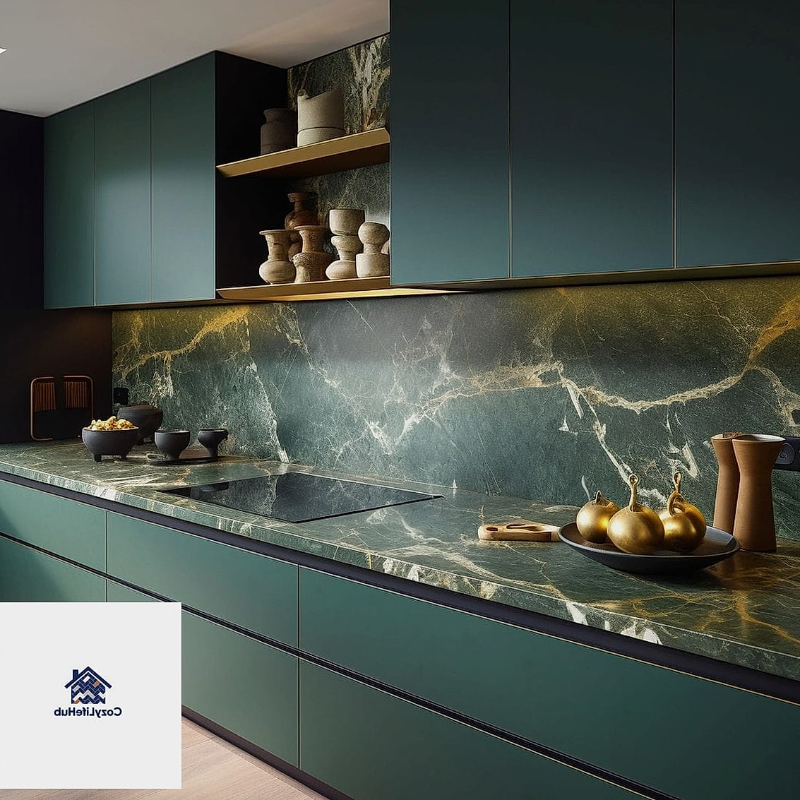 Green Marble Backsplash