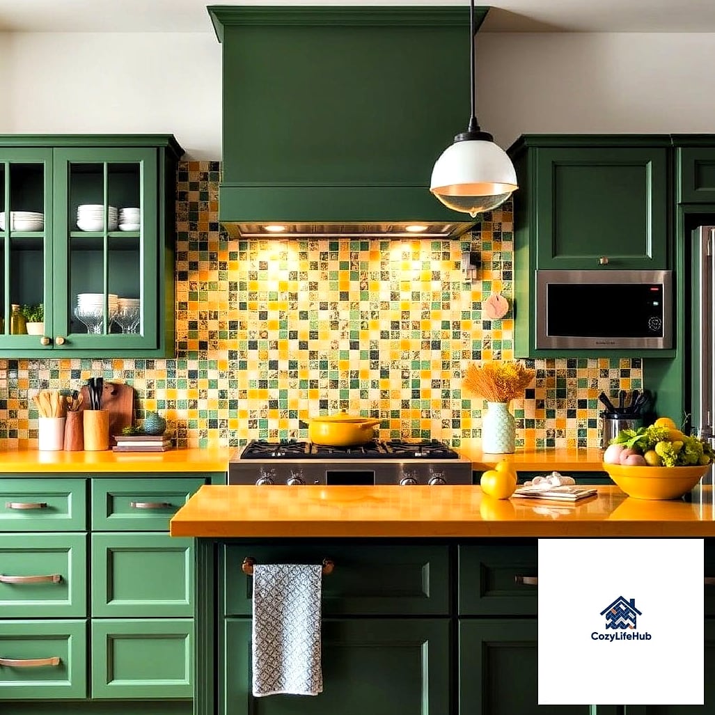 Green Mosaic Tile for a Fresh, Earthy Pairing