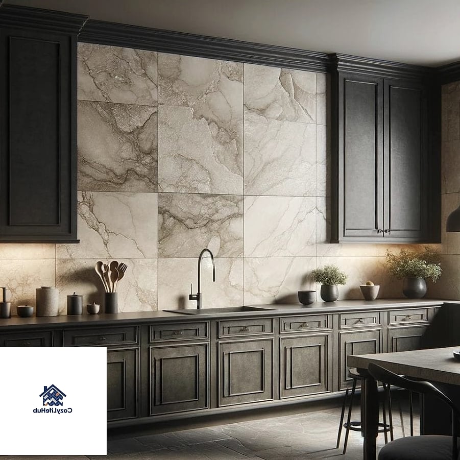 14 Backsplash Ideas for Dark Cabinets Ideas That Will Transform Your Space 8 Handmade Ceramic Tile in Sage Green