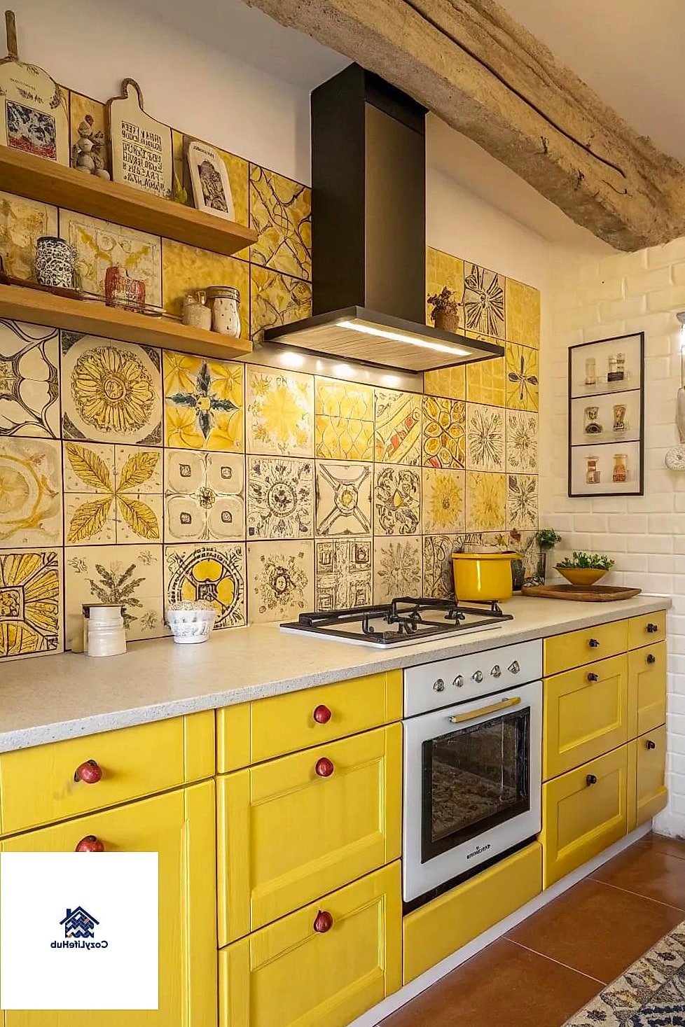 Handmade Ceramic Tile in Warm Neutrals