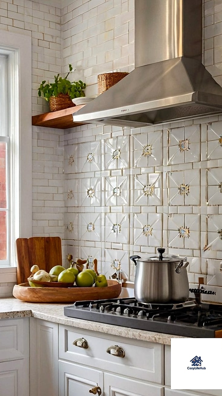 23 Backsplash for All White Kitchen Ideas for Every Home Style and Budget 16 Handmade Ceramic Tile with Wavy Edges