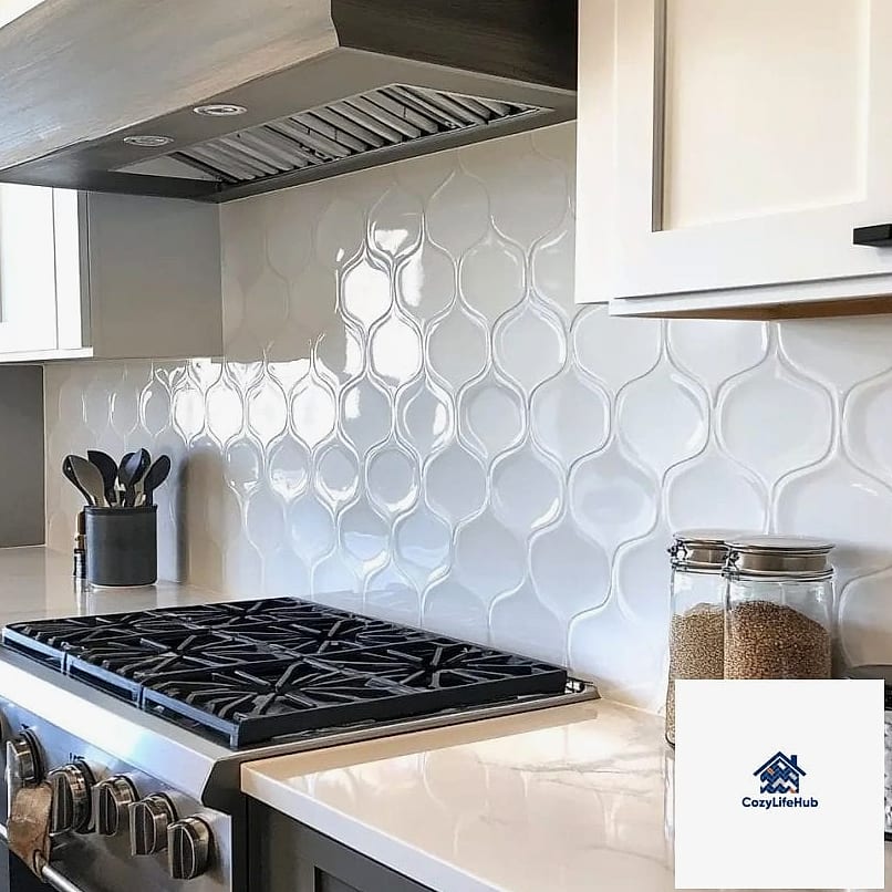 Handmade White Tile with Uneven Edges