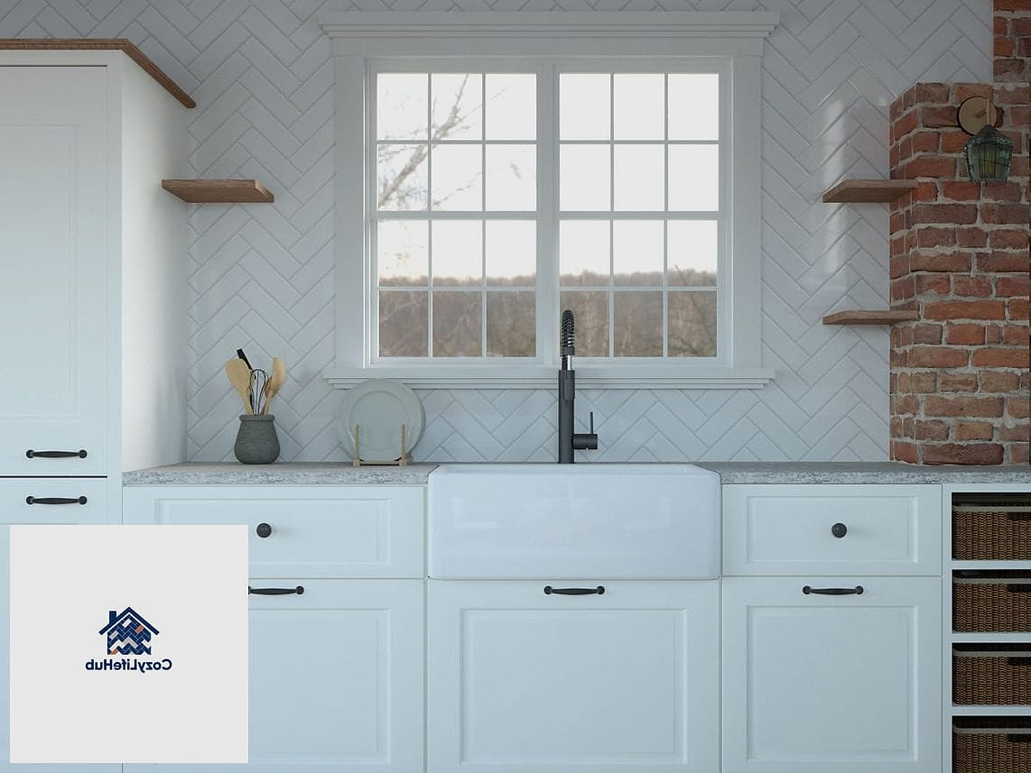 16 Farmhouse Backsplash Ideas That Look Expensive But Aren't 6 Handpainted-Look Mosaic Tile