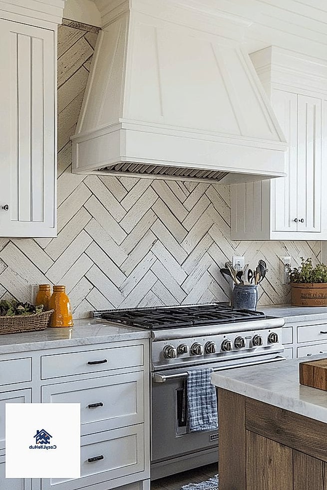 Herringbone-Inspired Shiplap Pattern