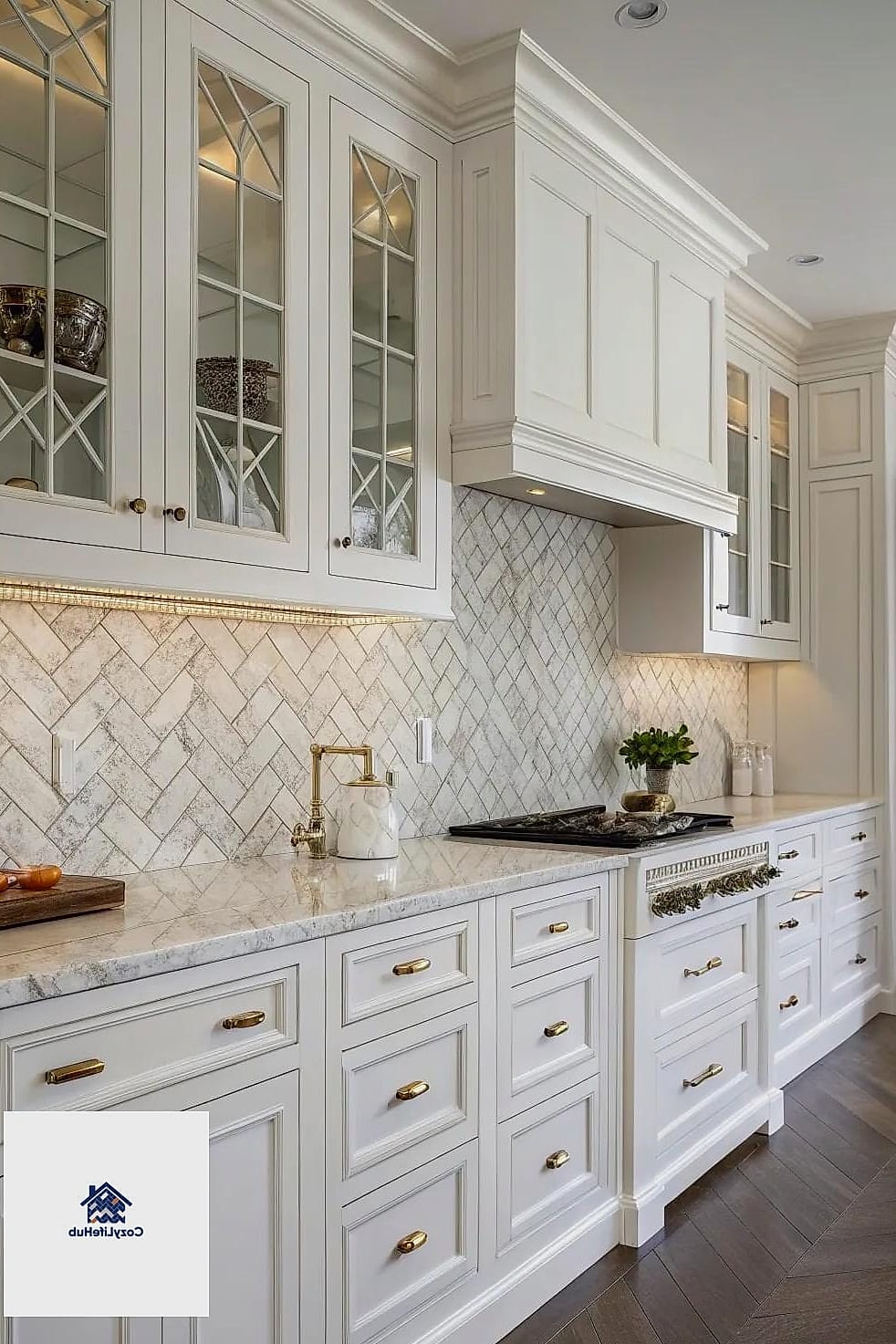 Herringbone Marble Tile