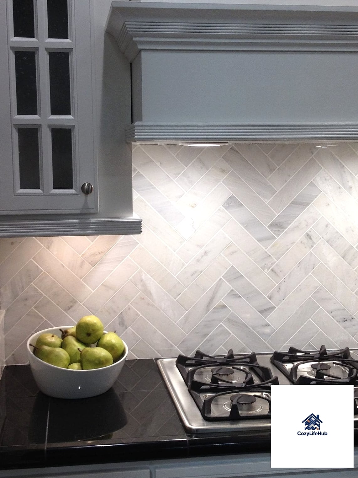 21 Marble Herringbone Backsplash Ideas That Look Expensive But Aren't 23 Herringbone Marble in a Neutral Color Palette Kitchen