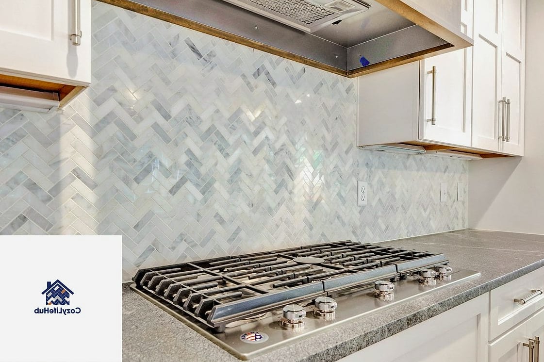 Herringbone Marble Tile Pattern