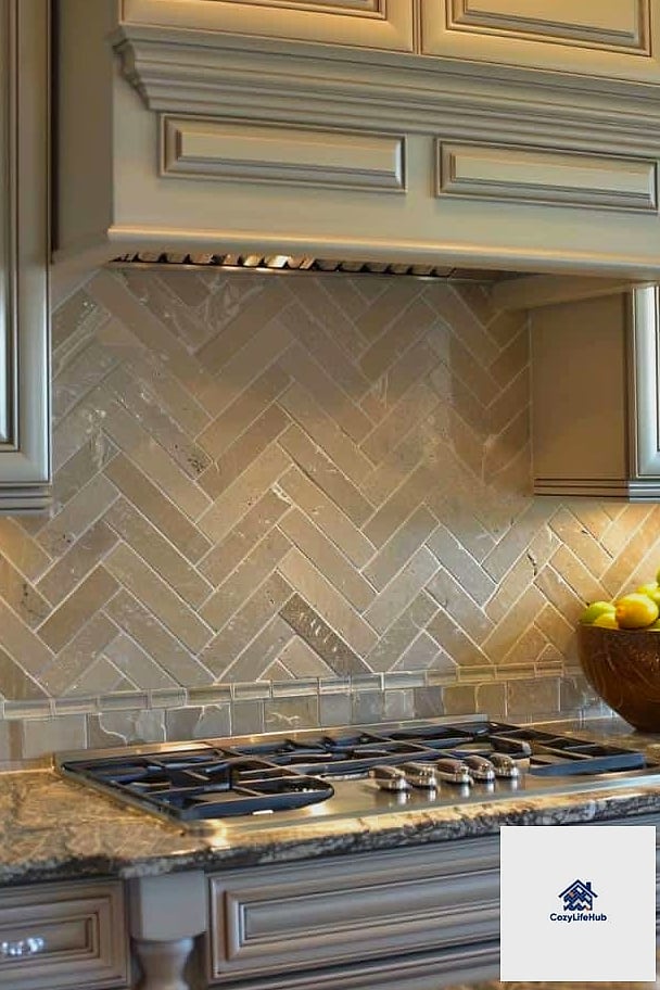 Herringbone Pattern in a Soft Neutral