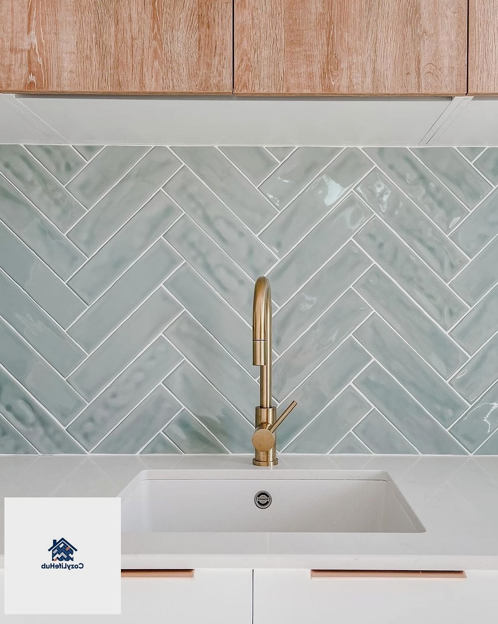 27 Modern Backsplash Ideas That Will Transform Your Space 5 Herringbone Pattern in Neutral Tones