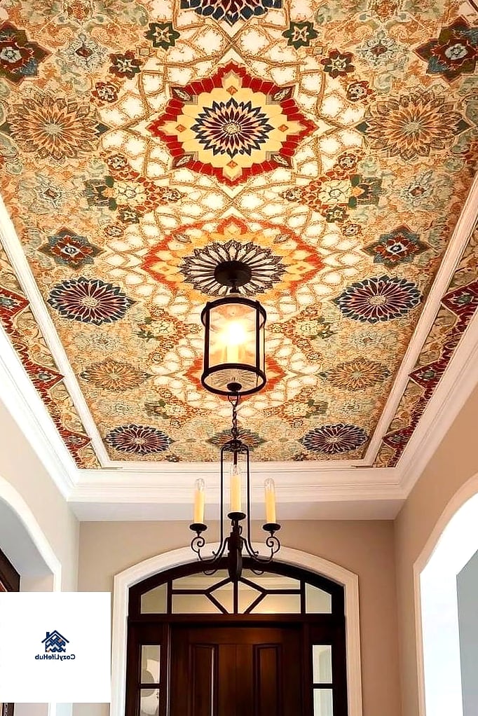 Iridescent Tile Ceiling Accent
