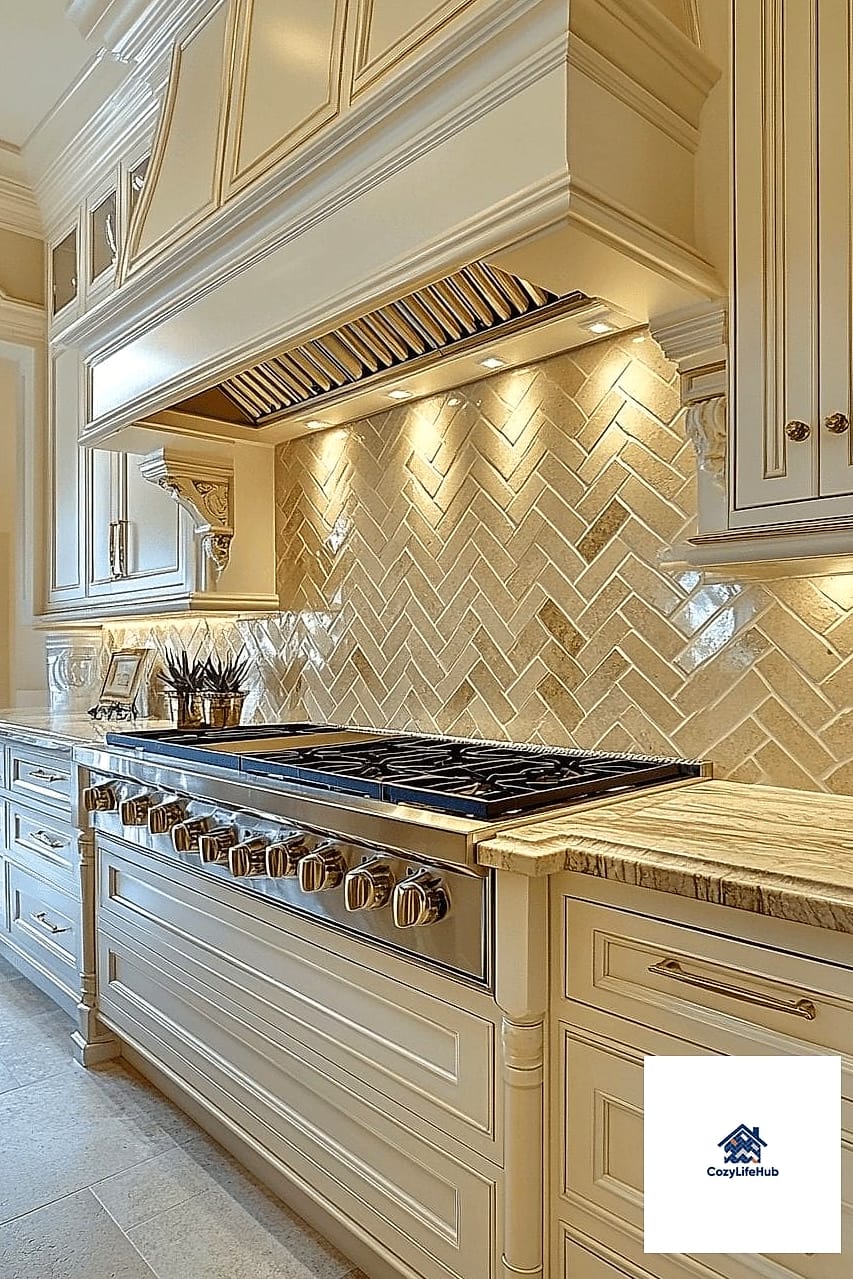21 Marble Herringbone Backsplash Ideas That Look Expensive But Aren't 11 Large-Format Marble Herringbone