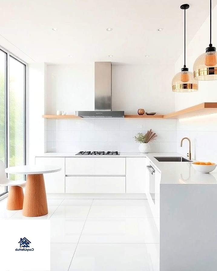 23 Backsplash for All White Kitchen Ideas for Every Home Style and Budget 11 Large Format Porcelain Slab
