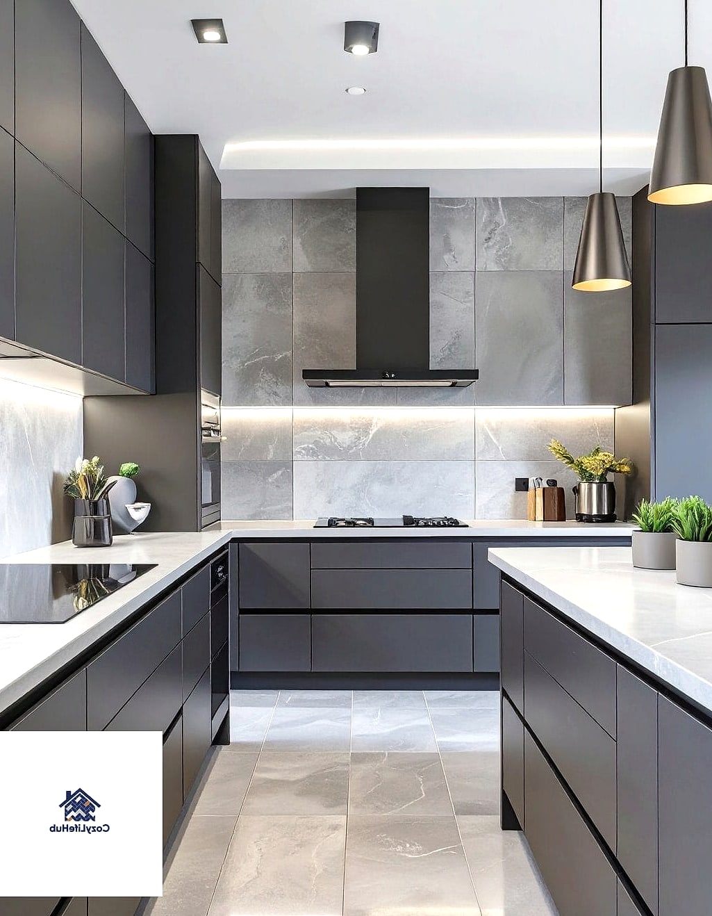 30 Backsplash for Modern Cabinets Ideas to Inspire Your Next Renovation 6 Large-Format Porcelain Slabs