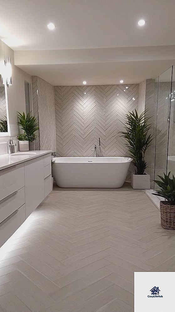Large Tile with a Herringbone Twist
