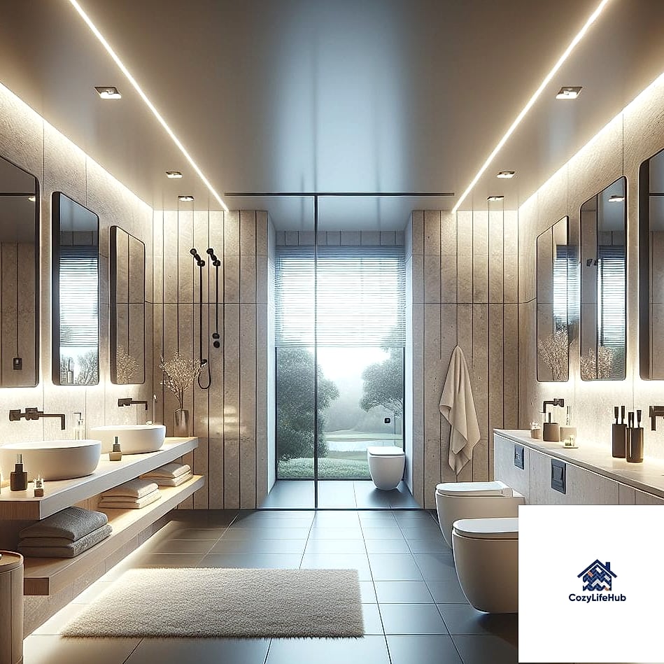 16 Modern Bathroom Ideas to Inspire Your Next Renovation 16 Layered Lighting Beyond the Vanity Light
