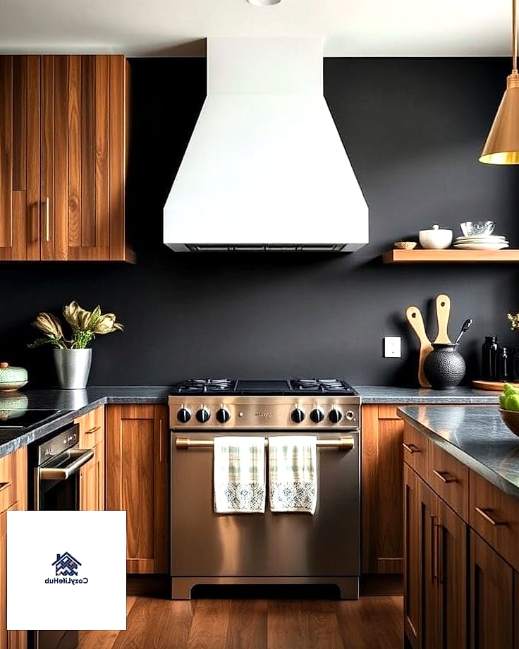 Marble Backsplash with Matte Black Fixtures