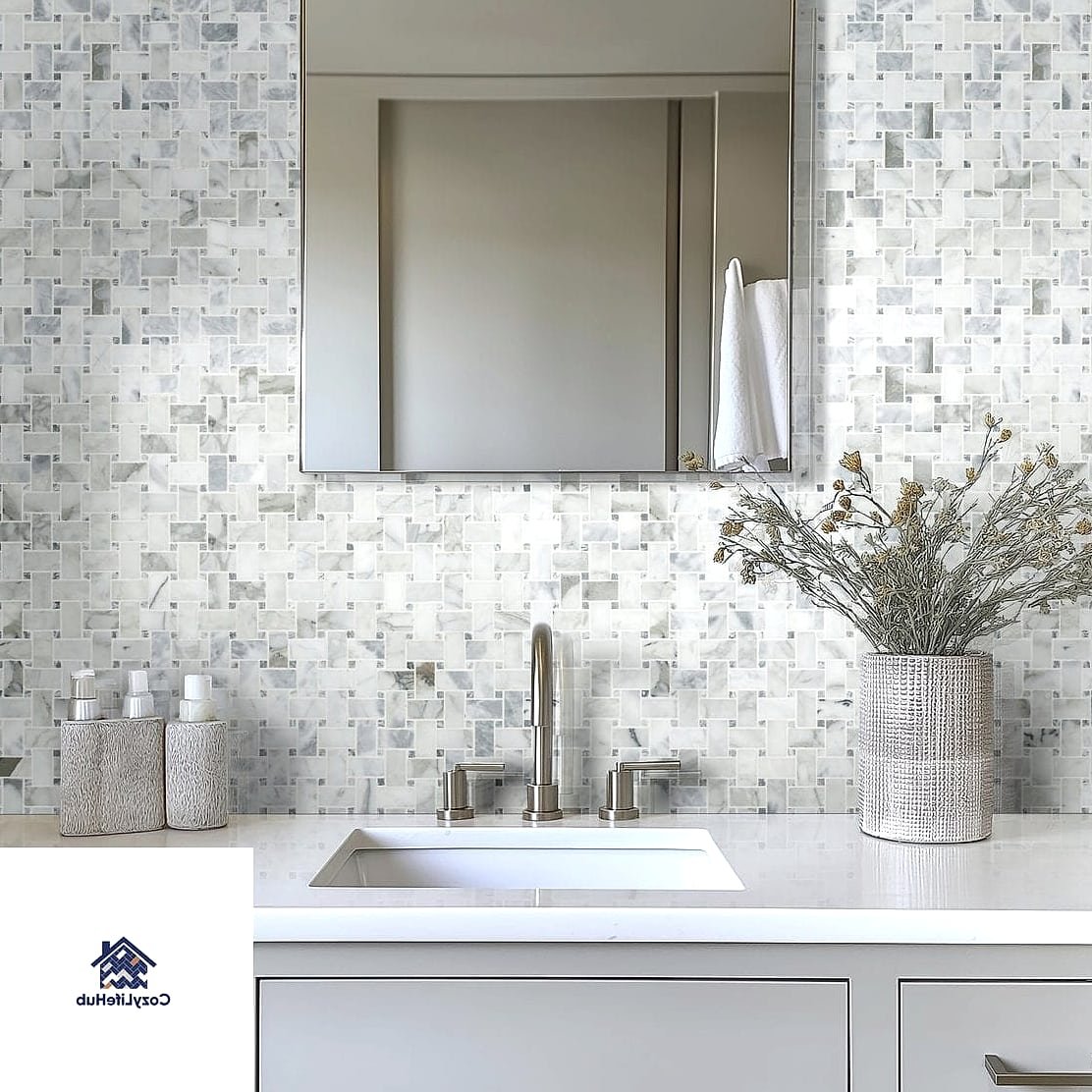 Marble Basketweave Tile