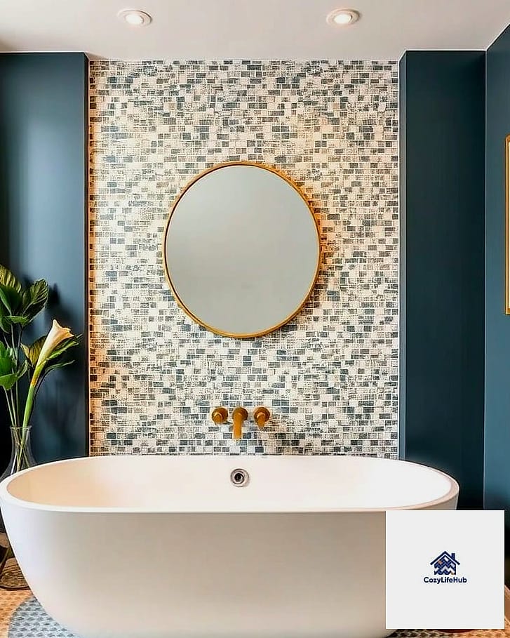 11 Marble Bathroom Ideas That Work in Any Size Home 5 Marble Mosaic Accent Walls