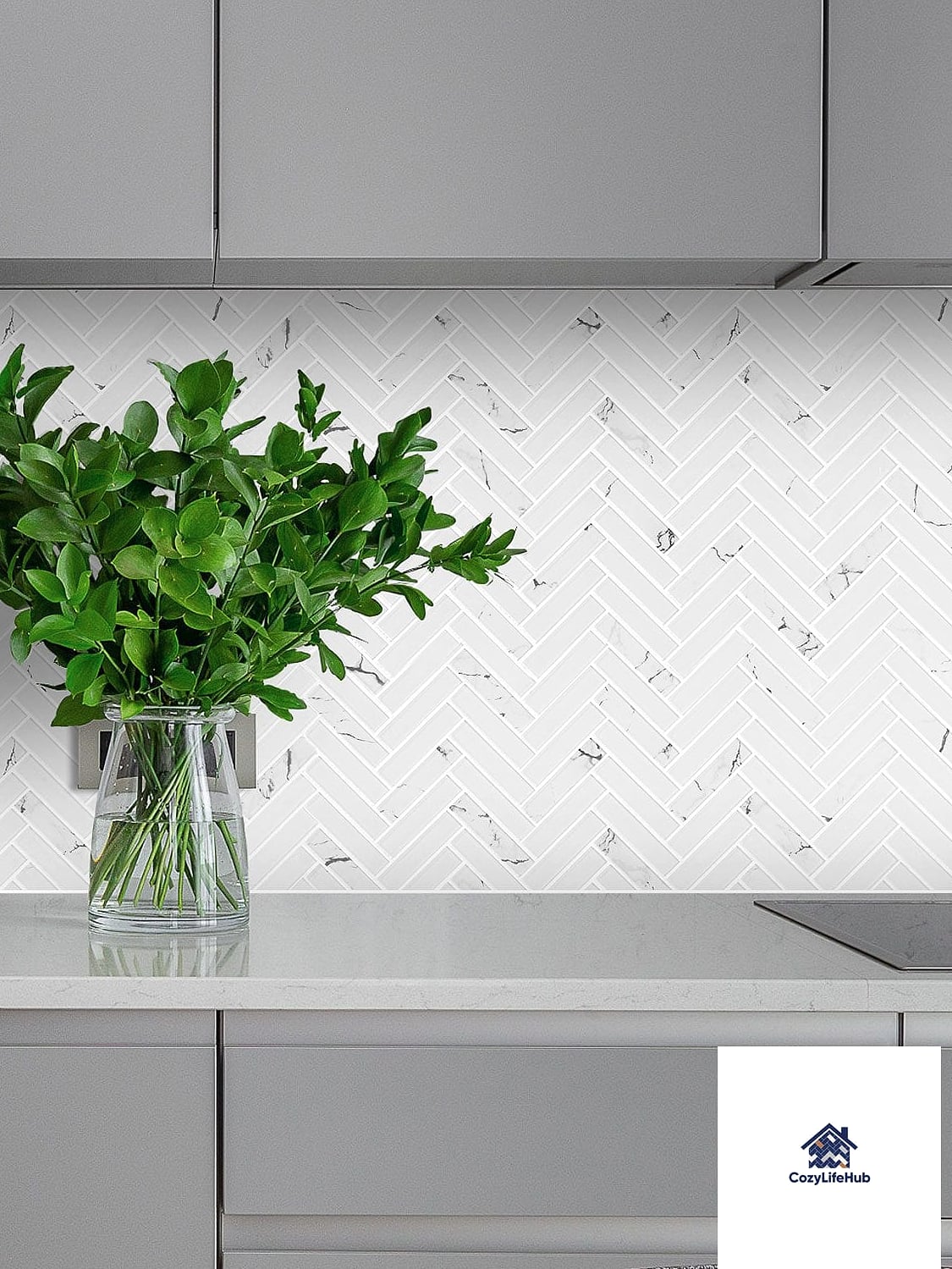 Marble Mosaic Tile in Soft Hexagons