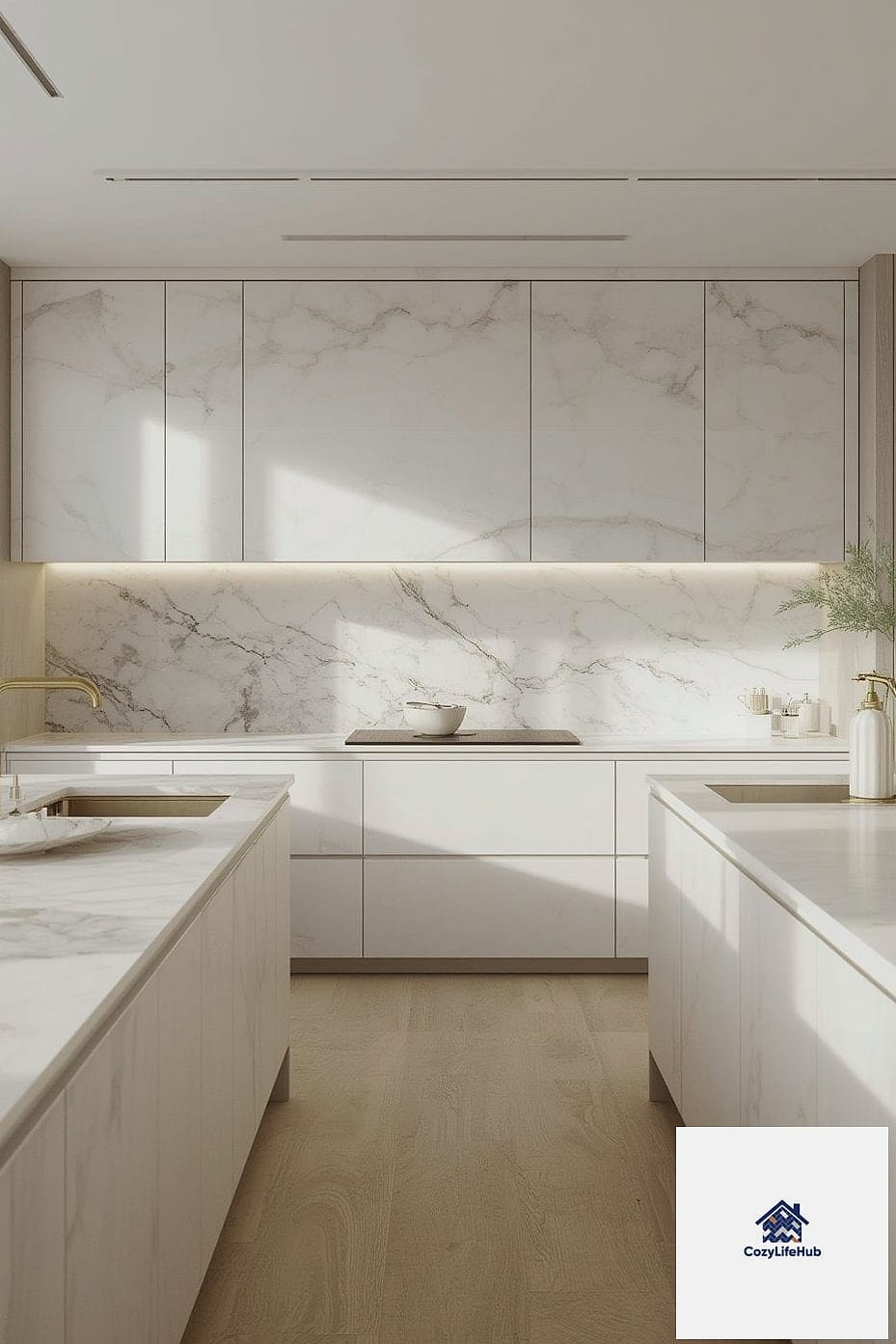 Marble Slab with Integrated Shelving