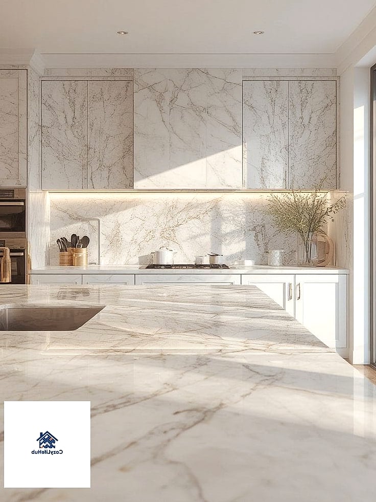 Marble Slab with Integrated Ledge