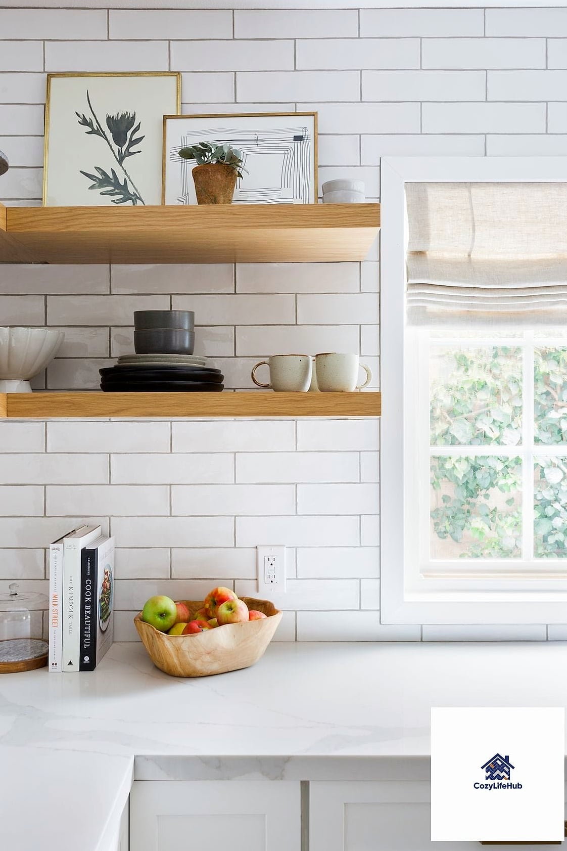 12 Marble Subway Tile Ideas Worth Bookmarking Before You Renovate 10 Marble Subway Tile with Open Shelving