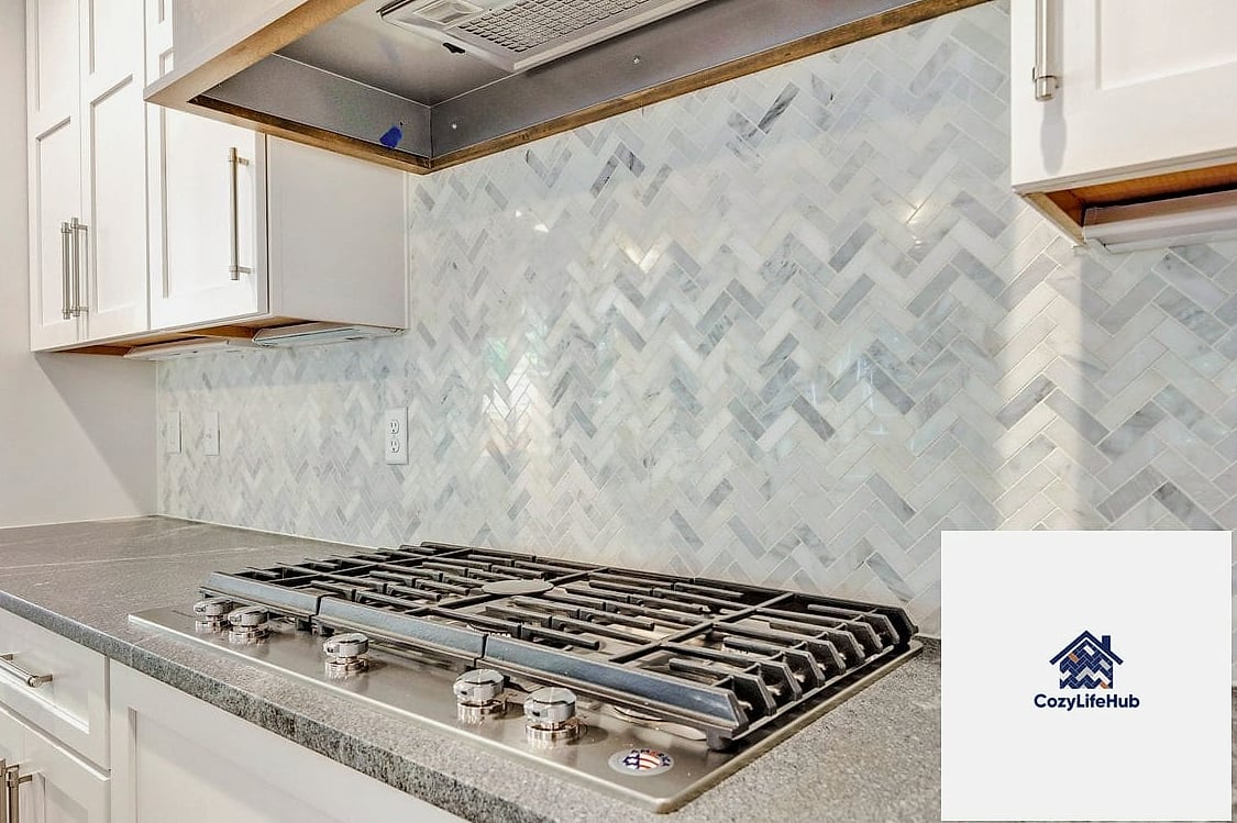 Marble Tile with a Simple Picture Frame Border