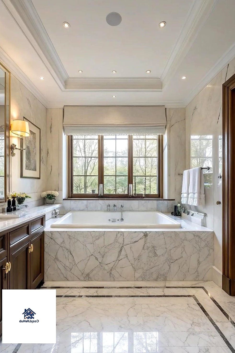 11 Marble Bathroom Ideas That Work in Any Size Home 10 Marble Tub Surround