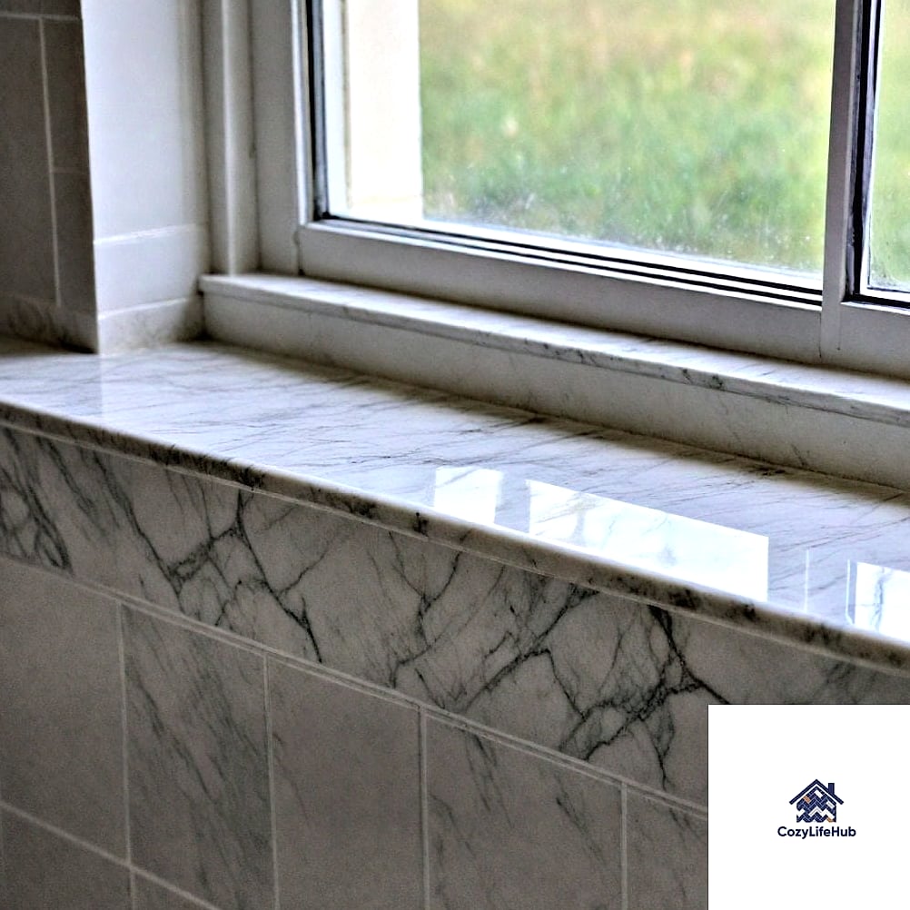 11 Marble Bathroom Ideas That Work in Any Size Home 9 Marble Window Sills and Ledges