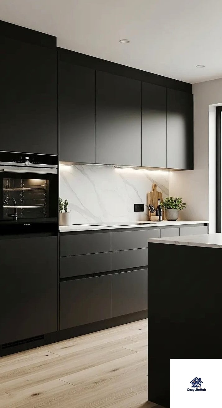 Matte Black Cabinets