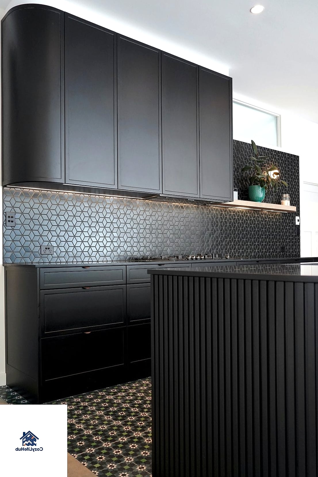 14 Backsplash Ideas for Dark Cabinets Ideas That Will Transform Your Space 12 Matte Black Subway Tile