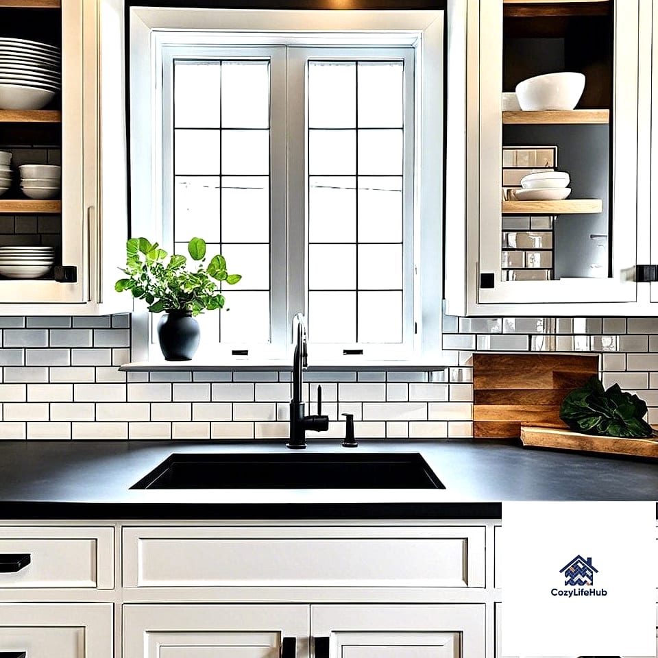 20 Backsplash for Dark Countertops Ideas for Every Home Style and Budget 14 Matte Black Tile for a Monochrome Look