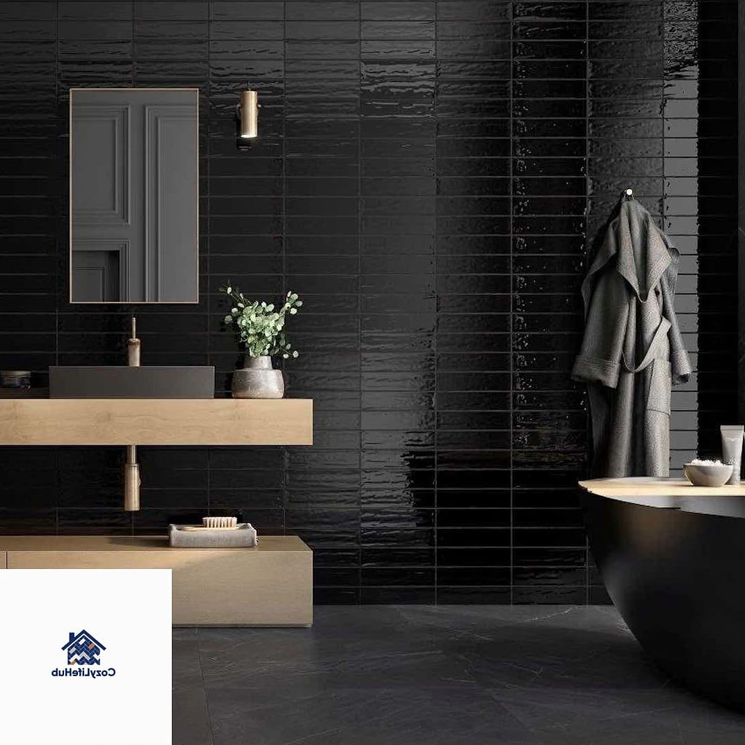 15 Glossy or Matte Subway Tile Ideas That Maximize Style and Function 3 Matte Black Subway Tile for a Moody Statement Wall