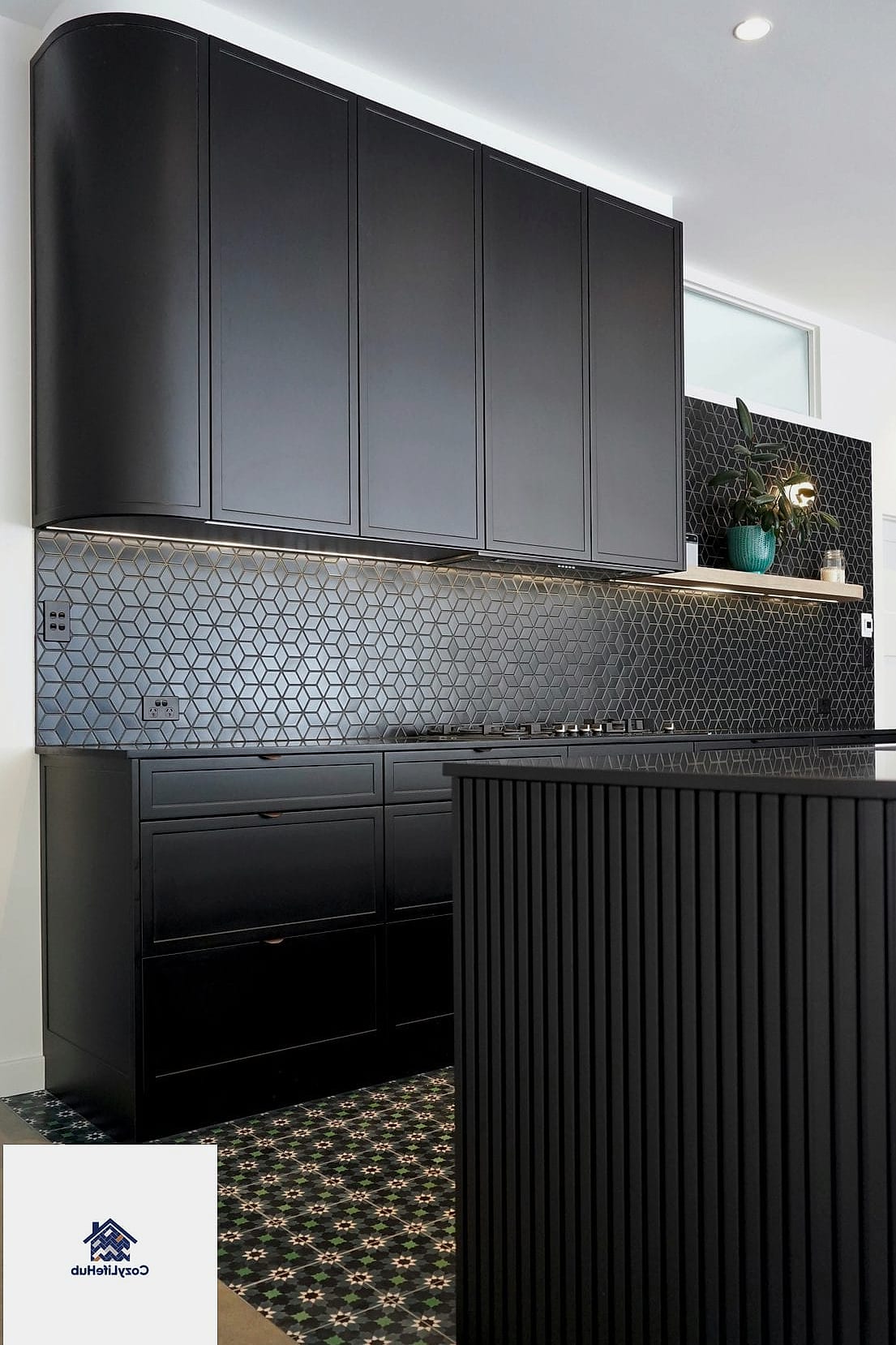 30 Backsplash for Modern Cabinets Ideas to Inspire Your Next Renovation 8 Matte Black Subway Tile