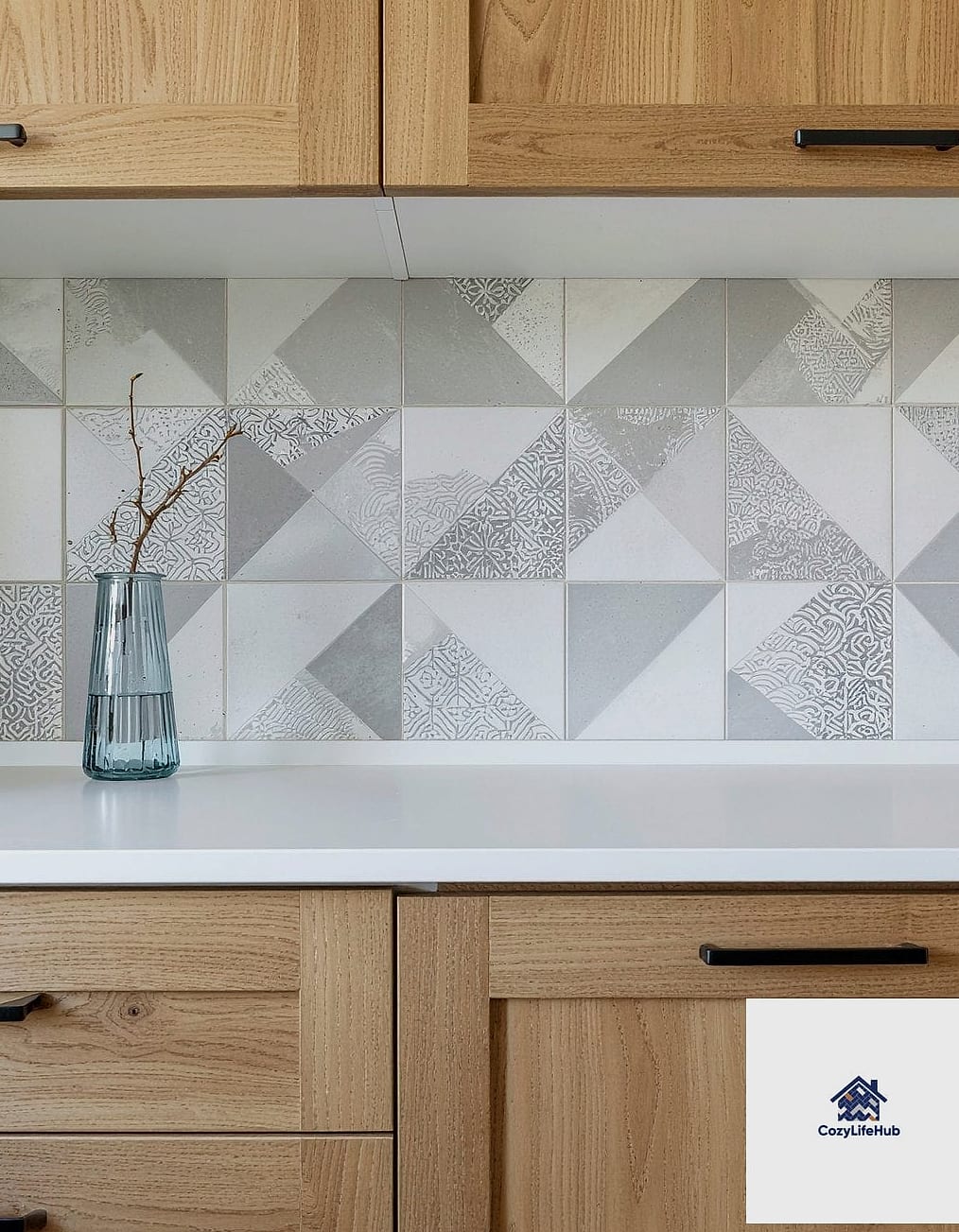 20 Matte Backsplash Ideas Worth Stealing From Interior Designers 13 Matte Encaustic-Look Cement Tile
