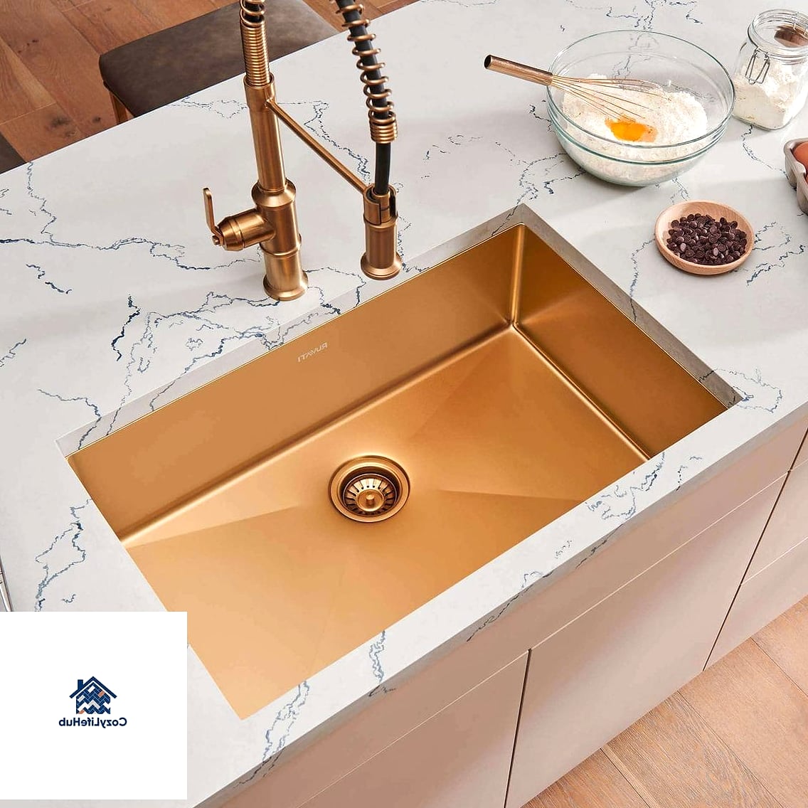 Matte Gold and Brass Fixtures