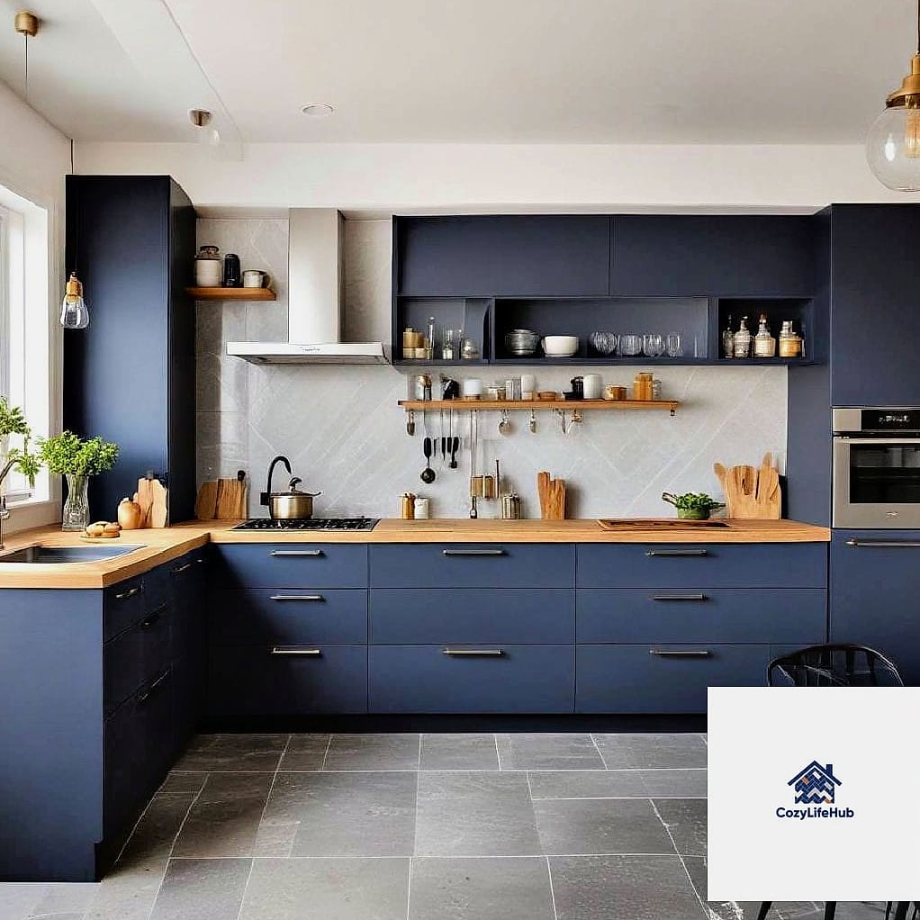 Matte Navy Blue Island