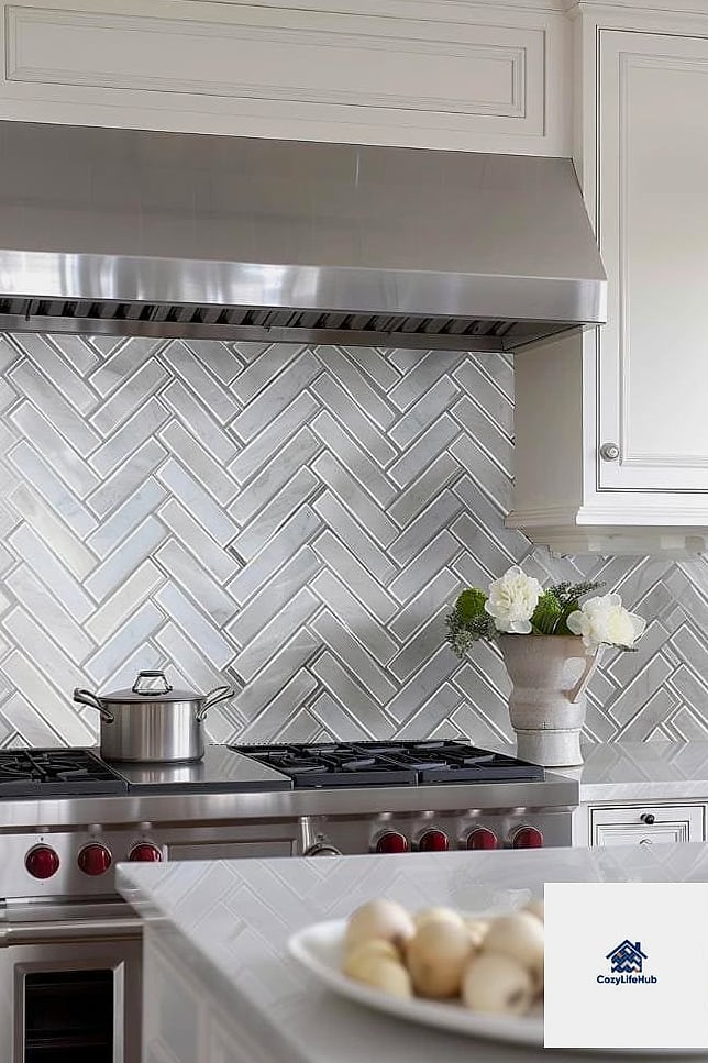 15 Glossy or Matte Subway Tile Ideas That Maximize Style and Function 14 Matte Subway Tile in a Herringbone Shower Niche