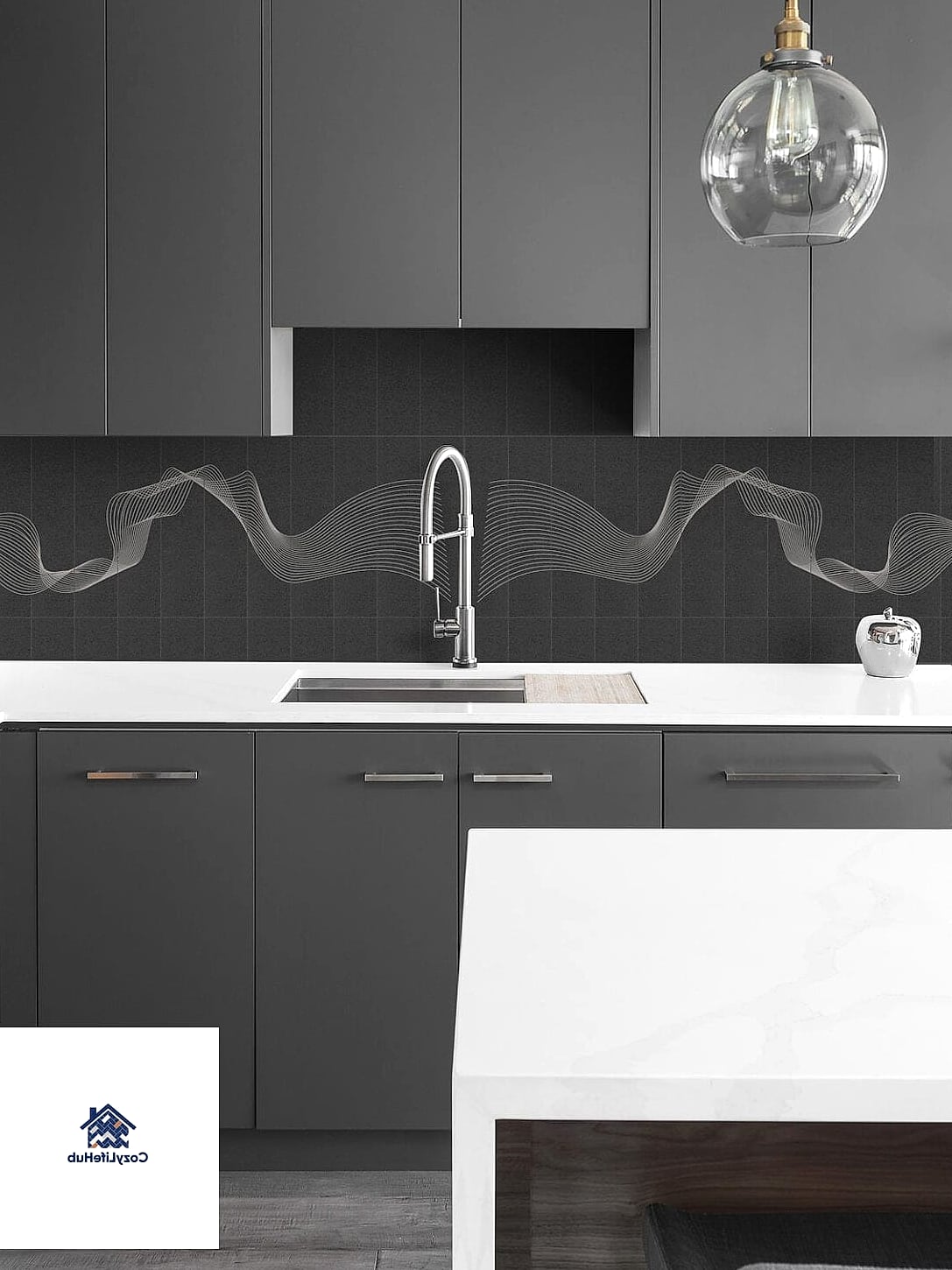 20 Matte Backsplash Ideas Worth Stealing From Interior Designers 14 Matte Tile Behind Open Shelving