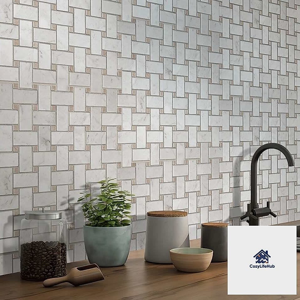 20 Matte Backsplash Ideas Worth Stealing From Interior Designers 18 Matte Tile in a Basket Weave Pattern