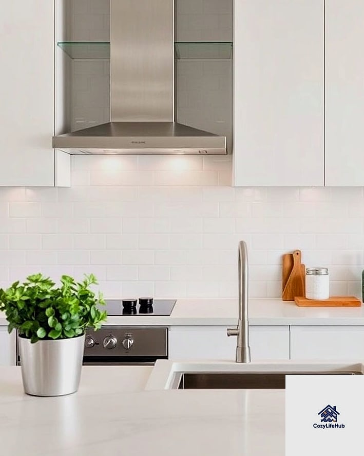 Minimalist Solid-Surface Backsplash